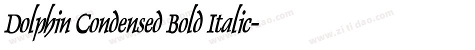 Dolphin Condensed Bold Italic字体转换